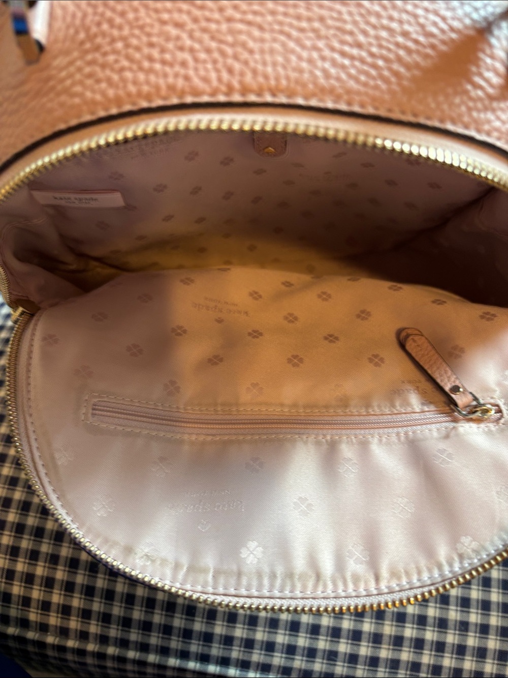 kate spade new York Polly  Pebbled pink Leather Backpack - Picture 12 of 14